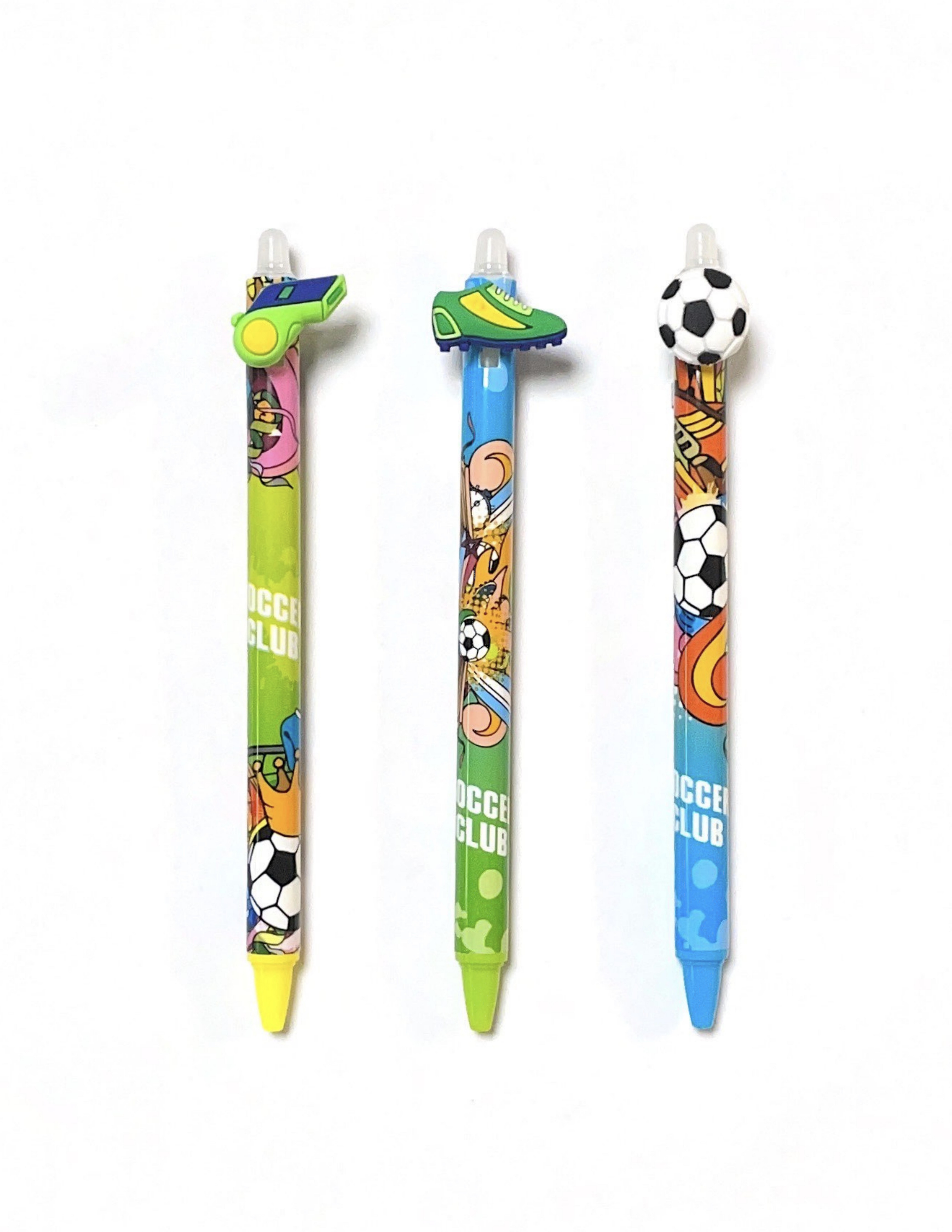soccer retractable erasable pen